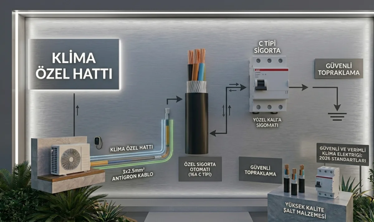 Klima Elektrik Tesisatı Nasıl Olmalı? Güvenli Montaj Rehberi